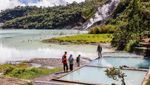 Kepincut Birunya Air di Talaga Bodas Garut