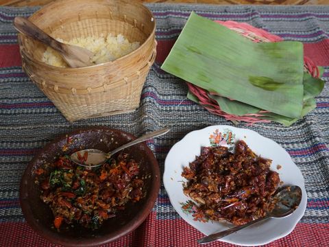 Keripik Belalang di Mojokerto Gurih dan Pedasnya Nampol