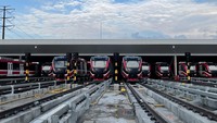 Dalam uji coba ini digunakan 5 trainset untuk mengetahui alur operasional LRT Jabodebek. Foto: Dok. LRT Jabodebek