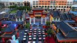 Menikmati Suasana Malam Old Shanghai Sedayu City Jelang Imlek