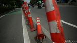 Stick Cone di Salemba Banyak yang Rusak Gegara Ditabrak Pengendara