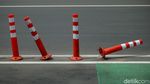 Stick Cone di Salemba Banyak yang Rusak Gegara Ditabrak Pengendara