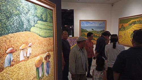 Pembukaan galeri seni I Gusti Gede Aryadi Art Space di areal objek wisata Tanah Lot, Rabu (11/1/2023) malam. (chairul amri simabur/detikBali)