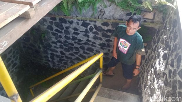 Terowongan kuno di Cokro Kembang, Desa Daleman, Kecamatan Tulung, Klaten, Kamis (12/1/2023).