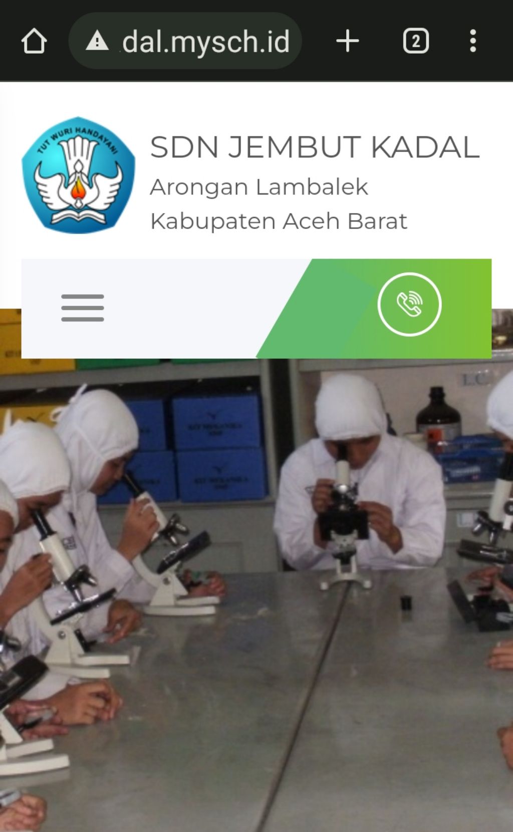 Website SDN Jembut Kadal (Foto: Tangkapan layar)