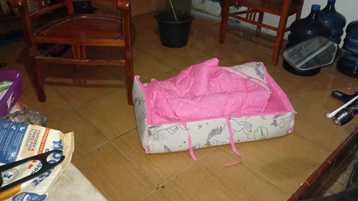 Bayi 3 Bulan Dibuang di Teras Rumah Warga di Serang (dok Polresta Serang Kota)