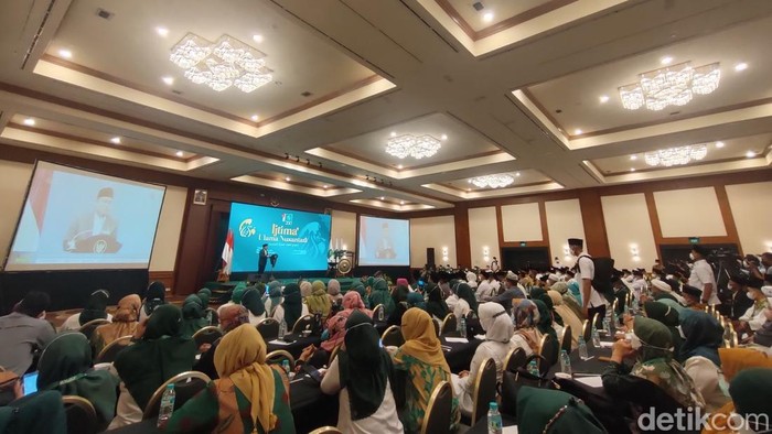 Cak Imin di Ijtima Ulama PKB (Dwi Rahmawati/detikcom).