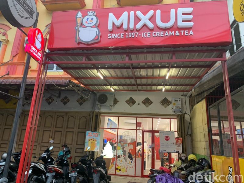 Gerai Mixue di Medan.