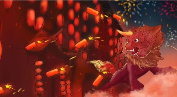 Ilustrasi Monster Nian