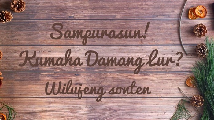 Kalimat sapaan dalam Bahasa Sunda.