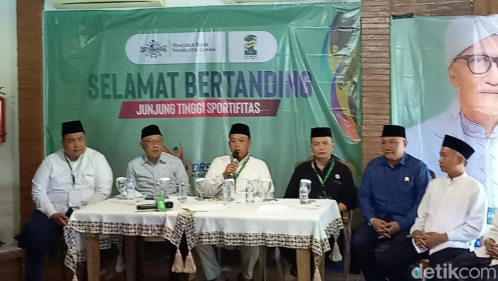 Konferensi pers Porseni NU 2023 di Solo, Jumat (13/1/2023).