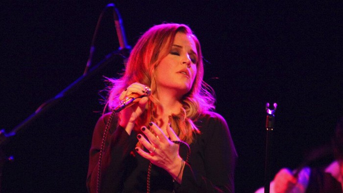FILE - Lisa Marie Presley performs during her Storm & Grace tour on June 20, 2012, at the Bottom Lounge in Chicago. Presley — the only child of Elvis Presley and a singer herself — was hospitalized Thursday, Jan. 12, 2023, her mother said in a statement. (Photo by Barry Brecheisen/Invision/AP, File)