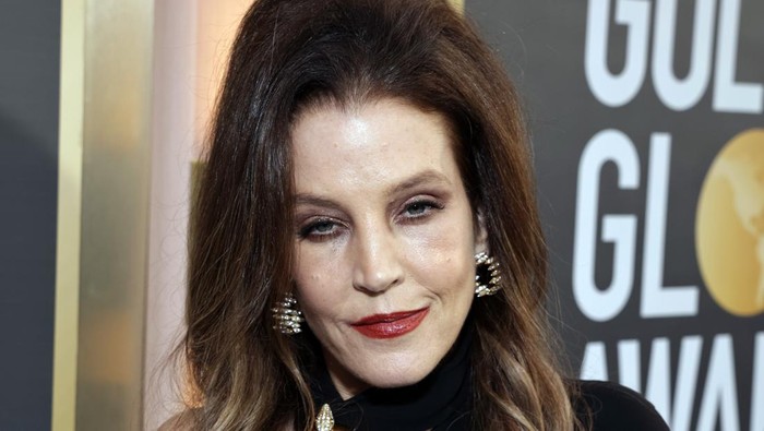 BEVERLY HILLS, CALIFORNIA - JANUARY 10: 80th Annual GOLDEN GLOBE AWARDS -- Pictured: Lisa Marie Presley arrives at the 80th Annual Golden Globe Awards held at the Beverly Hilton Hotel on January 10, 2023 in Beverly Hills, California. --  (Photo by Todd Williamson/NBC/NBC via Getty Images)