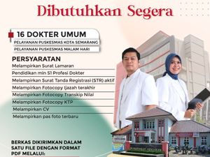 Dinkes Kota Semarang Buka Lowongan 16 Dokter Umum, Berikut Syaratnya