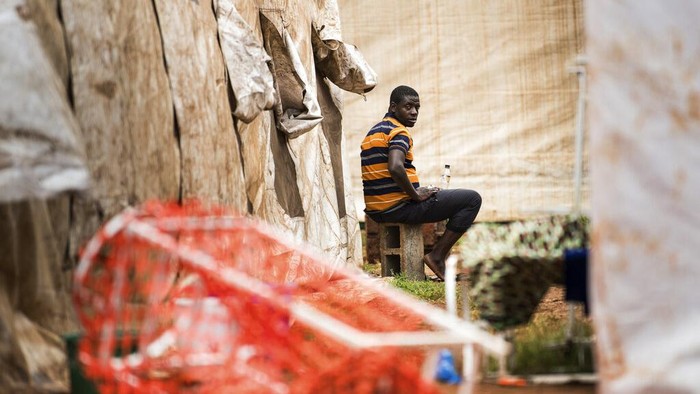 Pasien kolera menjalani isolasi di Rumah Sakit Bwaila di Lilongwe Malawi tengah Rabu, 11 Januari 2023.