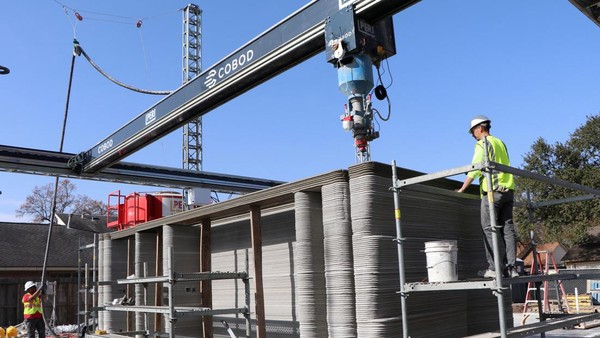 Wow! Gedung Dua Lantai Dibangun Pakai 3D Printer