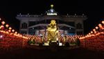 Wow, 2.023 Lampion Hiasi Vihara di Sungai Raya Kalbar