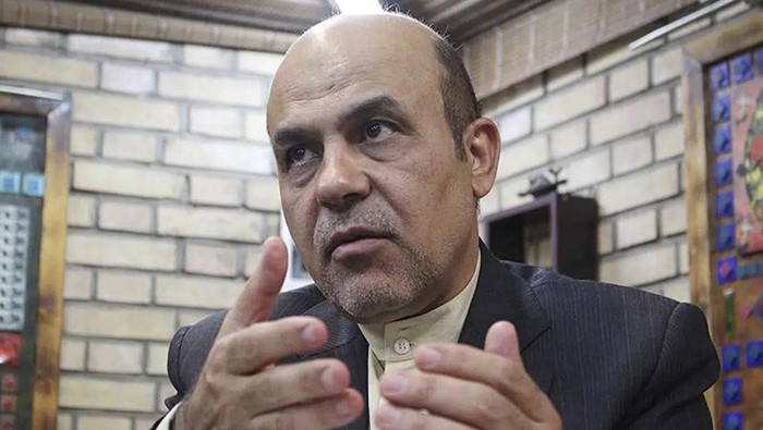 FILE - In this photo released by KhabarOnline News Agency on Wednesday, Sept. 18, 2019, Ali Reza Akbari speaks in an interview, Iran. Iran has executed Akbari after convicting him on charges of spying for Britain, media reported on Saturday. (KhabarOnline News Agency via AP, File)