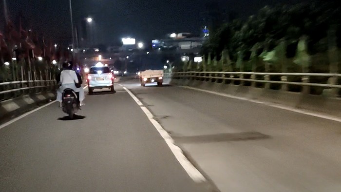 Flyover Pancoran arah Cawang telah diperbaiki.