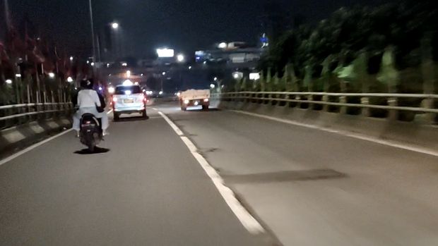 Flyover Pancoran arah Cawang telah diperbaiki.