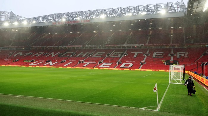 Soccer Football - Premier League - Manchester United v Manchester City - Old Trafford, Manchester, Britain - January 14, 2023 General view inside the stadium before the match REUTERS/Phil Noble EDITORIAL USE ONLY. No use with unauthorized audio, video, data, fixture lists, club/league logos or live services. Online in-match use limited to 75 images, no video emulation. No use in betting, games or single club /league/player publications.  Please contact your account representative for further details.
