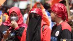 Massa Partai Buruh Menyemut di Patung Kuda