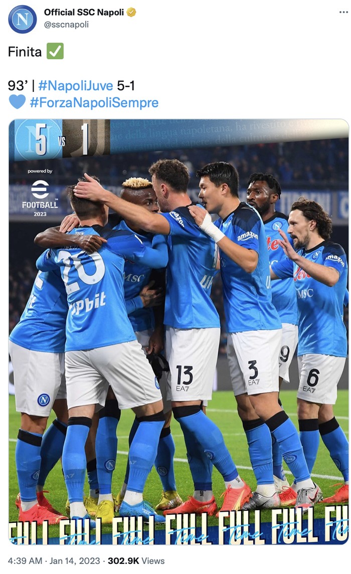 Meme Juventus kalah telak dikalahkan Napoli