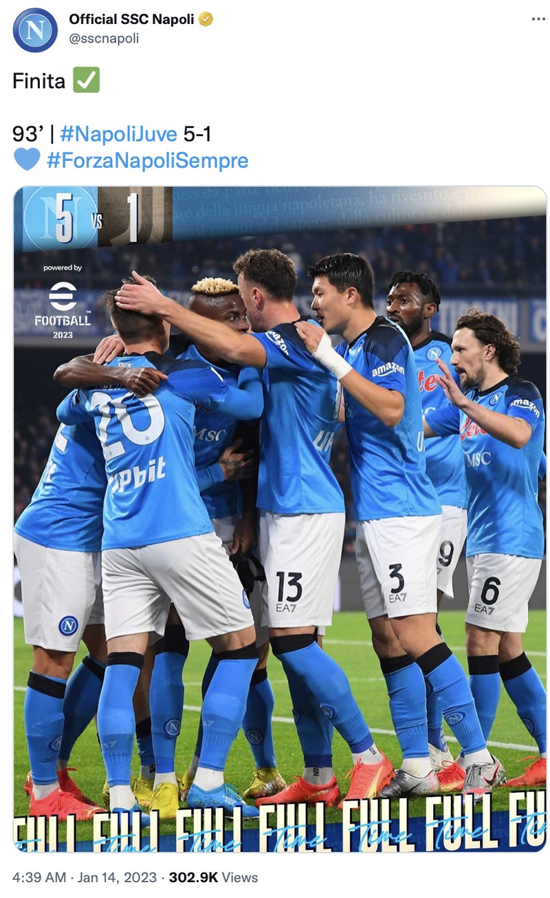 Meme Juventus kalah telak dikalahkan Napoli