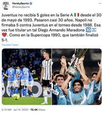 Meme Juventus kalah telak dikalahkan Napoli