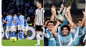 Sudah lama Juventus tidak kebobolan dalam jumlah banyak. Apakah ini sebuah tanda kalau Napoli akan juara Serie A usai terakhir kali diperkuat Diegeo Maradona? Foto: Twitter