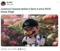 Meme Juventus kalah telak dikalahkan Napoli
