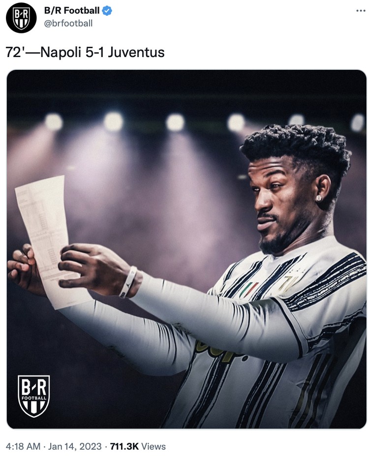 Meme Juventus kalah telak dikalahkan Napoli