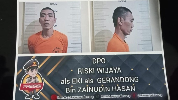 Riski Wijaya pemilik 1 hektare ladang ganja di Empat Lawang, Sumsel. (Dok Polda Sumsel)