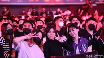 Pertandinganya sendiri digelar secara offline di Tennis Indoor Senayan. Foto: (Bagas/detikINET).