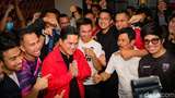 Kaesang-Raffi Ahmad Dampingi Erick Thohir Daftar Calon Ketum PSSI