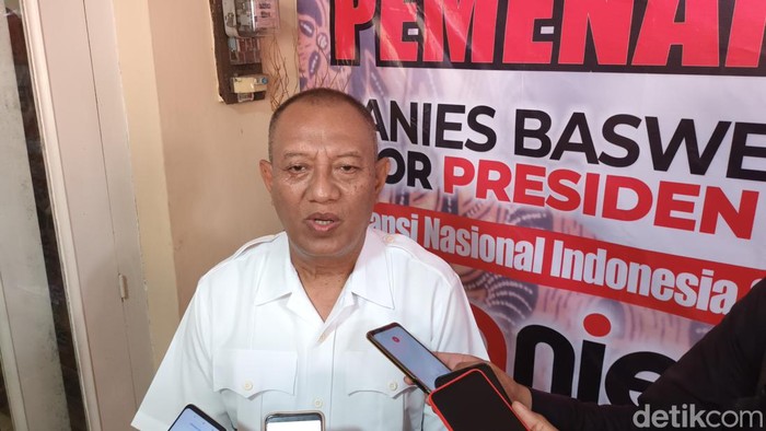 Ketua DPD Anies Kota Solo, Abi Ibrahim Hazmi saat pelantikan pengurus di Solo, Minggu (15/1/2023).