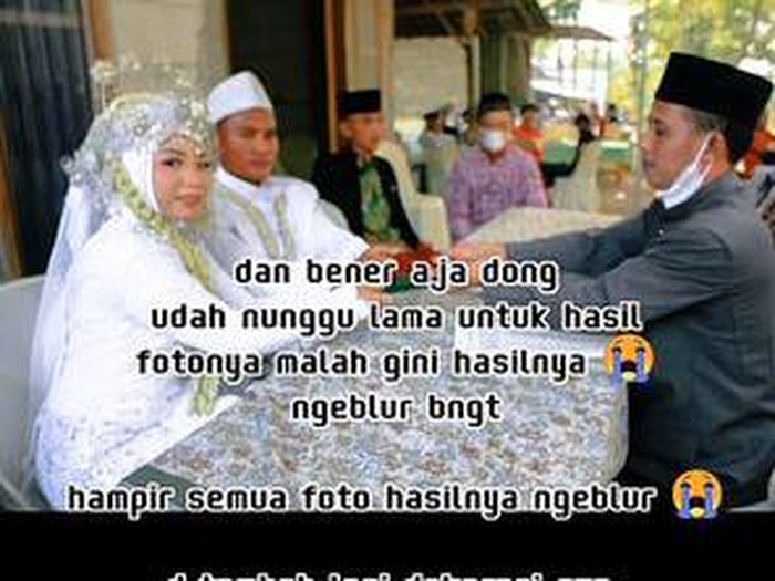 Kisah viral di media sosial, pengantin curhat hasil foto pernikahan blur. Kisah viral di media sosial, pengantin curhat hasil foto pernikahan blur.