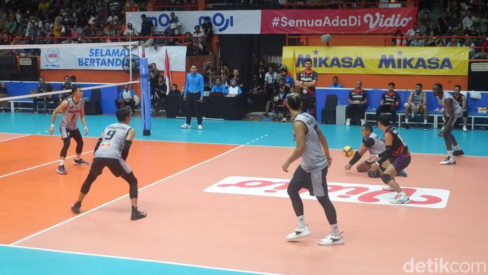 Kudus Sukun Badak saat melawan Jakarta Bhayangkara Presisi di GOR Satria Purwokerto. Foto diambil Minggu (15/1/2023).