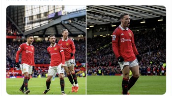 Anthony pun merayakan kemenangan MU atas City dengan caption we are united. Foto: Twitter