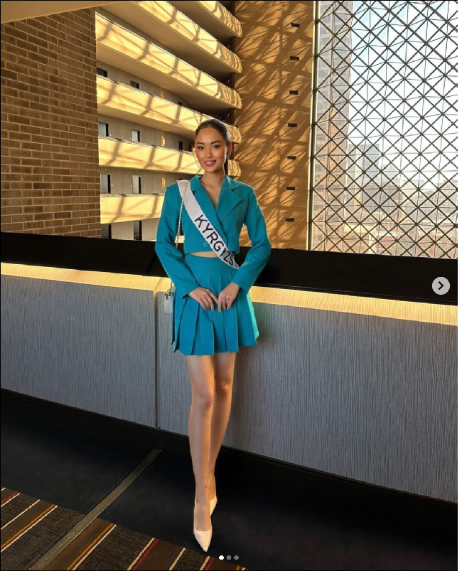 Altynai Botoyarova terpilih mewakili Kirgizstan di Miss Universe 2022 pada September 2022. Dia meraih gelar Miss Kyrgyzstan 2021.  Foto: Dok. Instagram, Getty Images