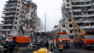 Apartemen di Dnipro Ukraina Hancur Dirudal Rusia