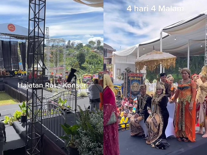 Beredar viral di media sosial, hajatan rasa konser Beredar viral di media sosial, hajatan rasa konser selama empat hari empat malam mendadak jadi atensi warganet di Bandung, Jawa Barat.