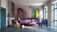 Postmodern (1978 – today), gaya Postmodern bisa jadi merupakan gaya interior yang cukup rumit dan unik. Pada desain interior Postmodern, setiap bagian merupakan karya yang berbicara, karena masing-masing memiliki makna ganda atau lelucon visual. Desain macam ini sangat terpengaruh oleh gaya seni yang lebih surealis.