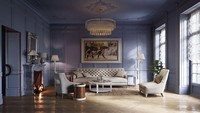 Neoclassical (1780 – 1880), pada akhir era Georgia, gaya interior Neoclassical mulai populer. Prinsip-prinsip desain ini tersebar di seluruh Eropa oleh para seniman yang belajar di Akademi Prancis di Roma.