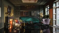 Art Deco (1920s to 1960s), jika gaya Bauhaus dan Modernisme mengikuti kemajuan era industri pada abad ke-20, gaya Art Deco malah mengusung gaya yang sedikit retro. Gaya ini menciptakan perasaan mewah dengan menggunakan berbagai bahan, termasuk kayu yang dipernis, kaca patri, stainless steel, aluminium, permata, dan kulit. Warna-warna berani dan kontras yang mencolok menyulap kekuatan dan kepercayaan diri.