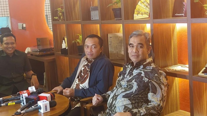 Ketua Organisasi Keanggotaan Kaderisasi (OKK) DPP Gerindra Prasetyo Hadi dan Sekjen Gerindra Ahmad Muzani.