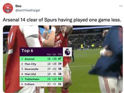 Arsenal Pecundangi Spurs, Netizen: Ditunggu Manchester United