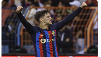 Gavi membukukan satu gol dan dua assist untuk Barcelona. Foto: Twitter