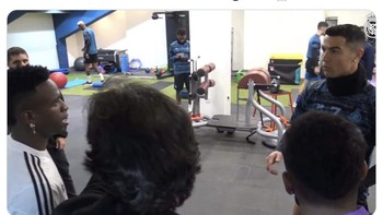 Ini adalah momen Madrid kalah, tulis akun ini. Entah mengapa ia antipati pada Ronaldo. Foto: Twitter