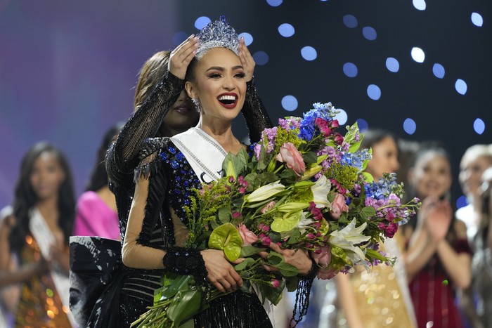 Miss Universe 2022 RBonney Gabriel Miss USA RBonney Gabriel reacts as she is crowned Miss Universe during the final round of the 71st Miss Universe Beauty Pageant, in New Orleans on Saturday, Jan. 14, 2023. (AP Photo/Gerald Herbert)